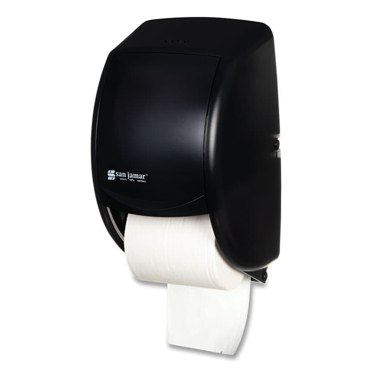 CFS BRANDS Duett Classic Standard Toilet Tissue Dispenser, 2 Roll, 7.5 x 7 x 12.75, Black Pearl (SJMR3500TBK) thumbnail 2