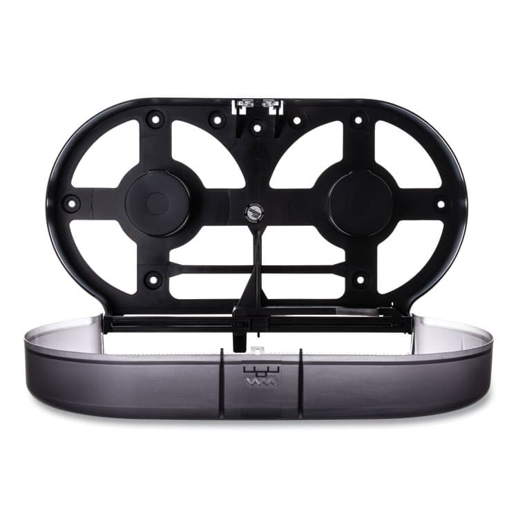 CFS BRANDS Twin 9" JBT Toilet Tissue Dispenser, Oceans, 19 x 5.25 x 12, Transparent Black Pearl (SJMR4090TBK) thumbnail 3