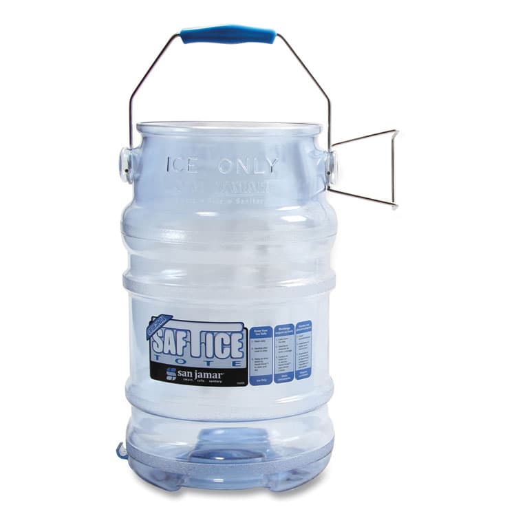 CFS BRANDS Saf-T-Ice Tote, 6 gal, Transparent Blue (SJMSI6000)