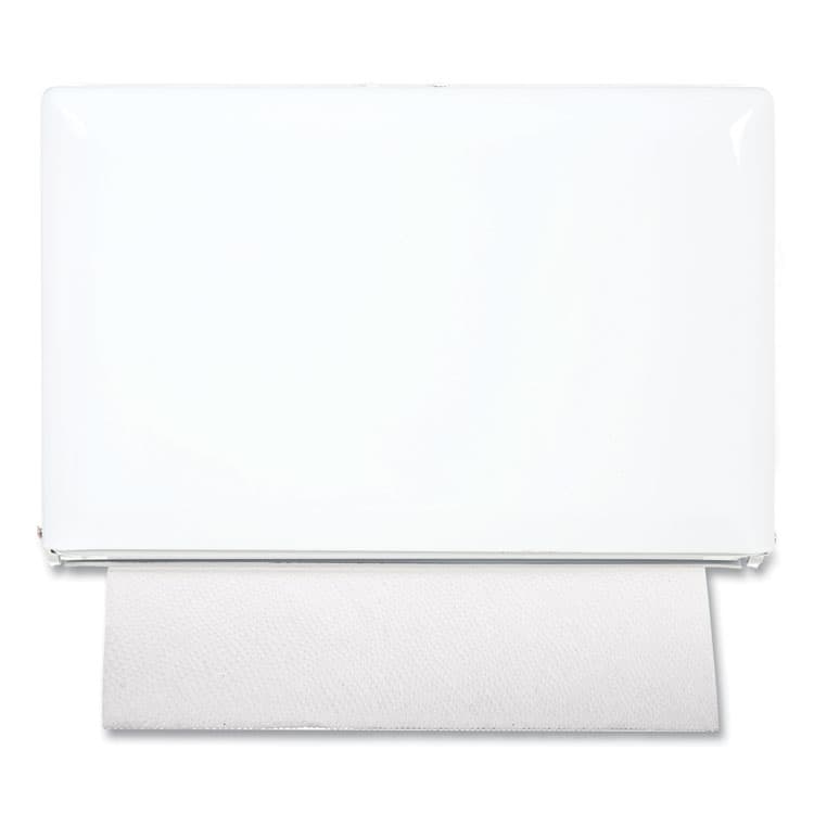 CFS BRANDS Singlefold Paper Towel Dispenser, 10.75 x 6 x 7.5, White (SJMT1800WH)