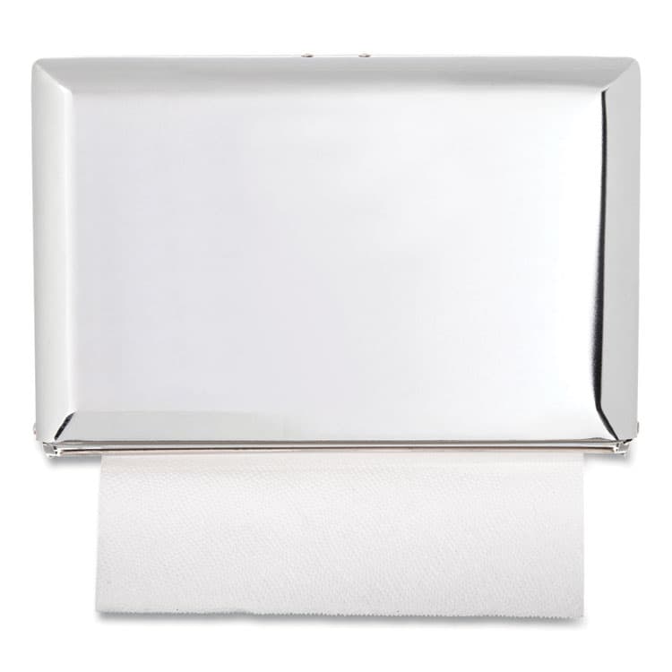 CFS BRANDS Singlefold Paper Towel Dispenser, 10.75 x 6 x 7.5, Chrome (SJMT1800XC)