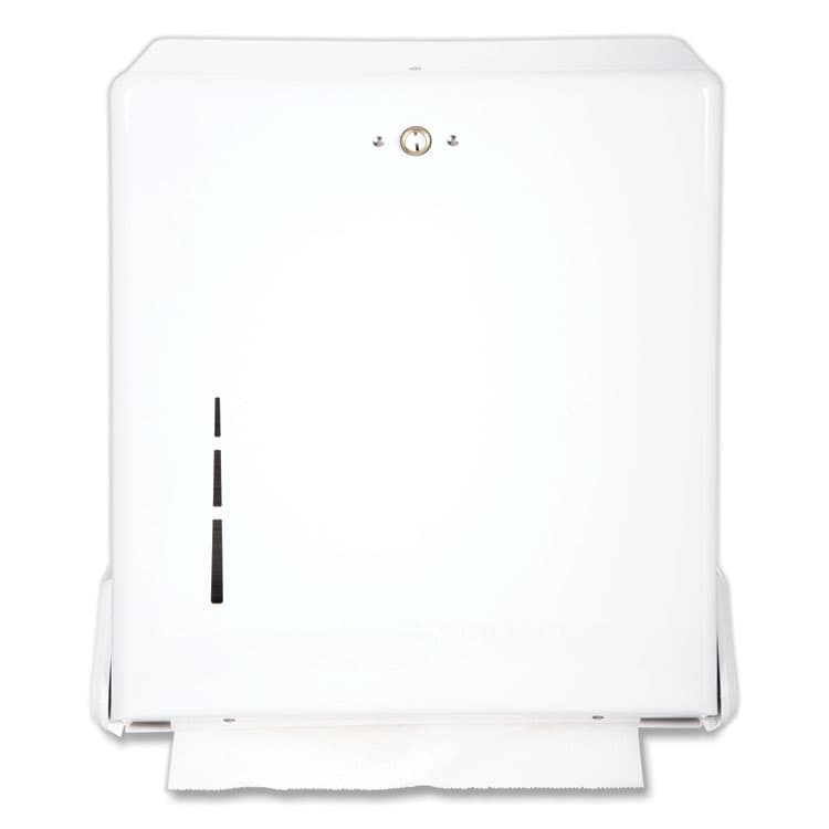 CFS BRANDS True Fold C-Fold/Multifold Paper Towel Dispenser, 11.63 x 5 x 14.5, White (SJMT1905WH)