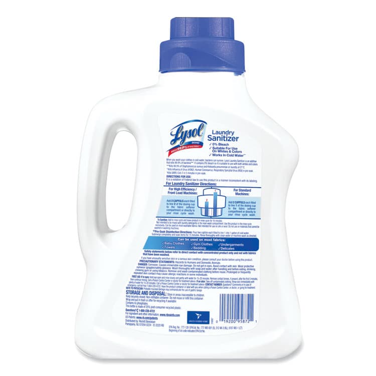 RECKITT BENCKISER Laundry Sanitizer, Liquid, Crisp Linen, 90 oz (RAC95872EA) thumbnail 2