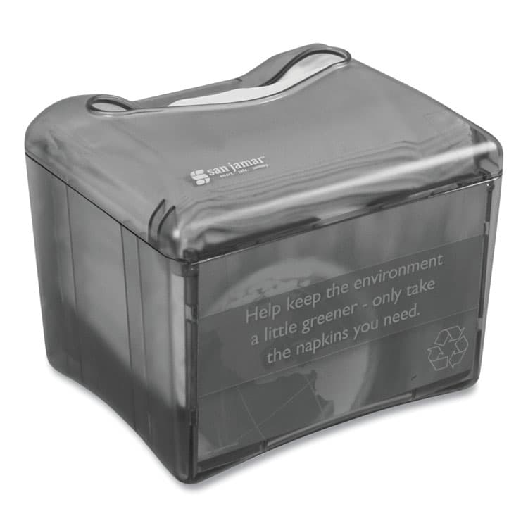 CFS BRANDS Venue Napkin Dispenser with Advertising Inset, 6.5 x 6.13 x 6.9, Black (SJMH4005TBK) thumbnail 2