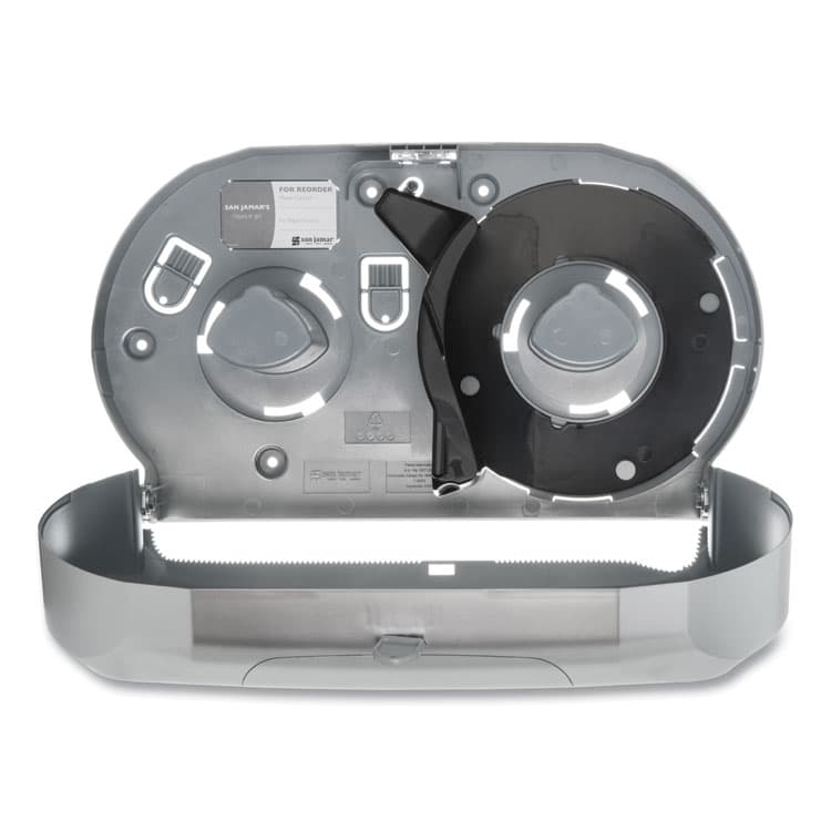 CFS BRANDS Twin 9" Jumbo Bath Tissue Dispenser, Summit, 19.25 x 6 x 12.25, Faux Stainless Steel (SJMR4070SS) thumbnail 4