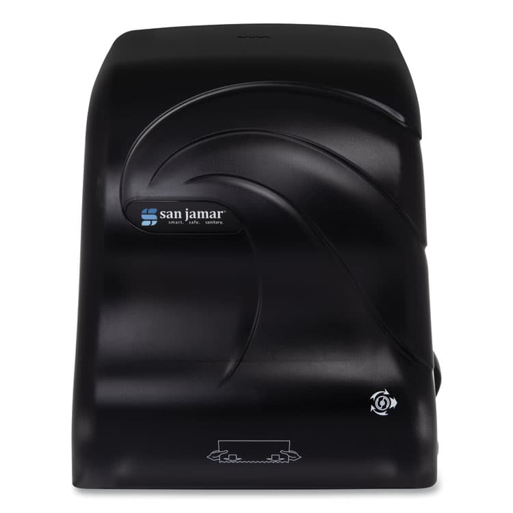 CFS BRANDS Simplicity Mechanical Roll Towel Dispenser, 12.38 x 9.5 x 14.63, Black Pearl (SJMT7490TBK)