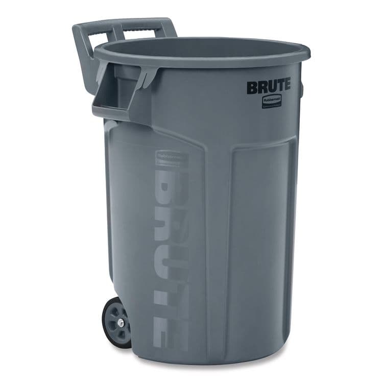 RUBBERMAID COMMERCIAL PROD. Vented Wheeled BRUTE Container, 44 gal, Plastic, Gray (RCP2131929)