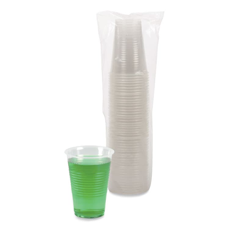 BOARDWALK Translucent Plastic Cold Cups, 14 oz, 50/Sleeve, 20 Sleeves/Carton (BWKTRANSCUP14CT)
