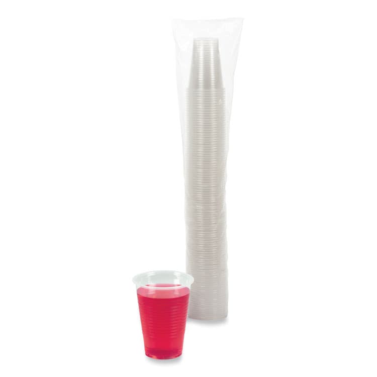 BOARDWALK Translucent Plastic Cold Cups, 9 oz, 100/Pack (BWKTRANSCUP9PK)