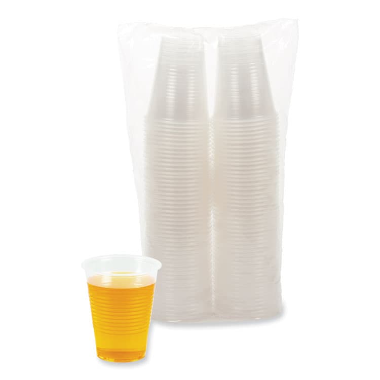 BOARDWALK Translucent Plastic Cold Cups, 10 oz, 100/Pack (BWKTRANSCUP10PK)
