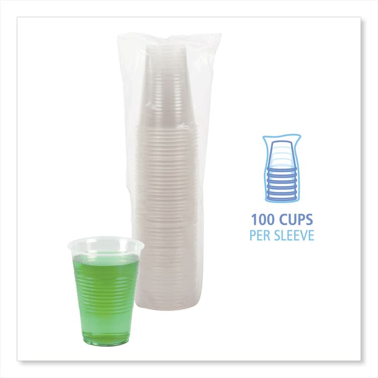 BOARDWALK Translucent Plastic Cold Cups, 14 oz, 50/Pack (BWKTRANSCUP14PK) thumbnail 4