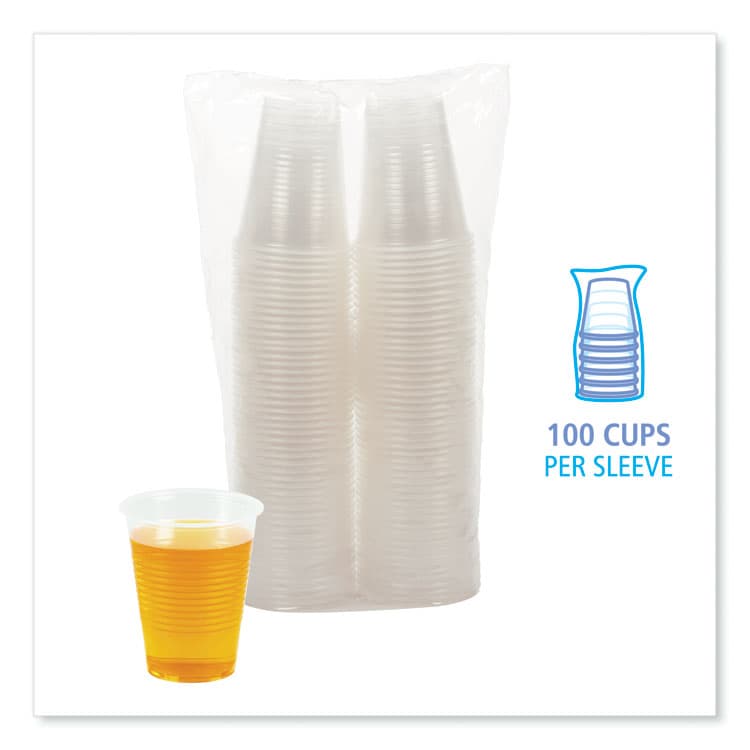 BOARDWALK Translucent Plastic Cold Cups, 10 oz, 100/Pack (BWKTRANSCUP10PK) thumbnail 4