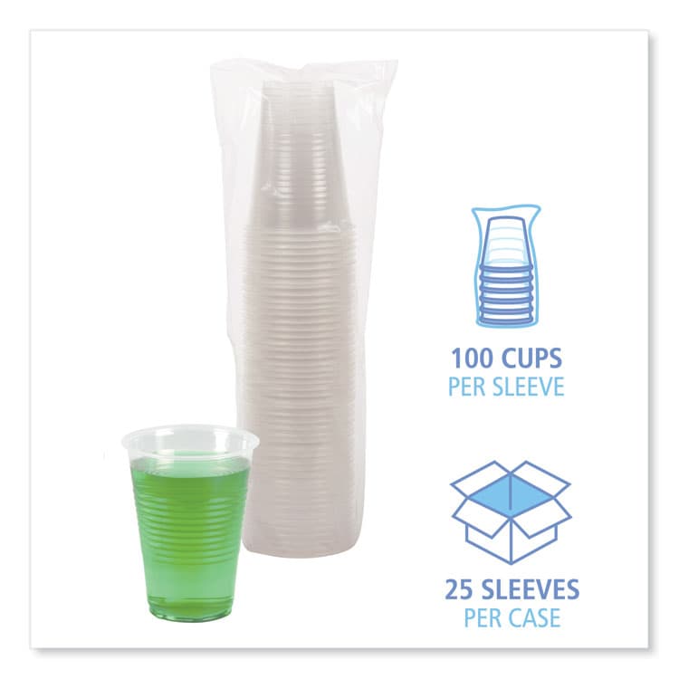 BOARDWALK Translucent Plastic Cold Cups, 14 oz, 50/Sleeve, 20 Sleeves/Carton (BWKTRANSCUP14CT) thumbnail 4