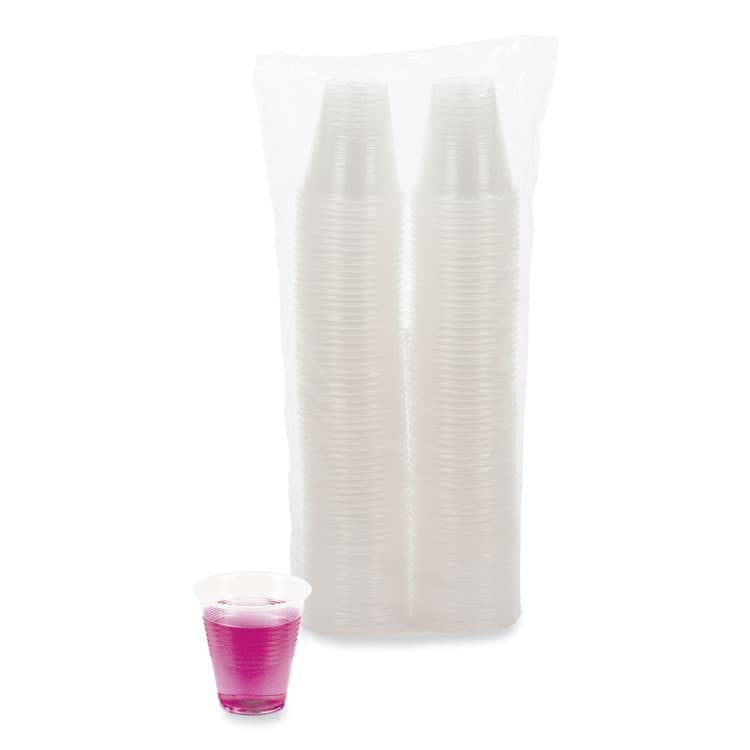 BOARDWALK Translucent Plastic Cold Cups, 3 oz, 125/Sleeve, 20 Sleeves/Carton (BWKTRANSCUP3CT) thumbnail 3