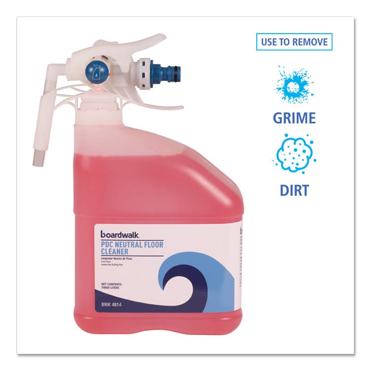 BOARDWALK PDC Neutral Floor Cleaner, Tangy Fruit Scent, 3 L Bottle, 2/Carton (BWK4814) thumbnail 3