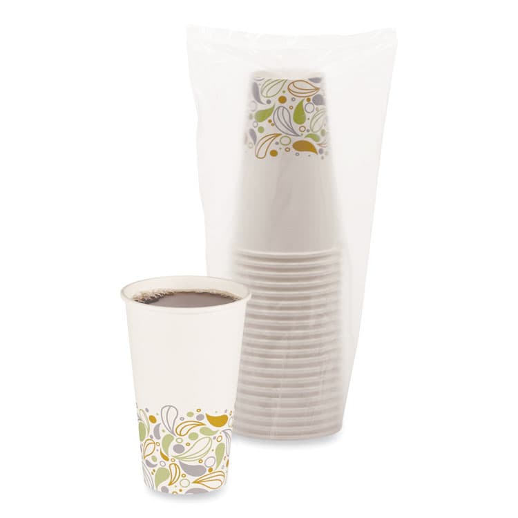 BOARDWALK Deerfield Printed Paper Hot Cups, 16 oz, 50/Sleeve, 20 Sleeves/Carton (BWKDEER16HCUP)