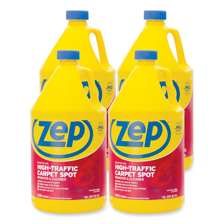 ZEP . High Traffic Carpet Cleaner, 1 gal, 4/Carton (ZPEZUHTC128CT)