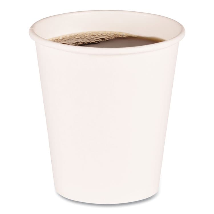BOARDWALK Paper Hot Cups, 10 oz, White, 50/Sleeve, 20 Sleeves/Carton (BWKWHT10HCUP) thumbnail 3