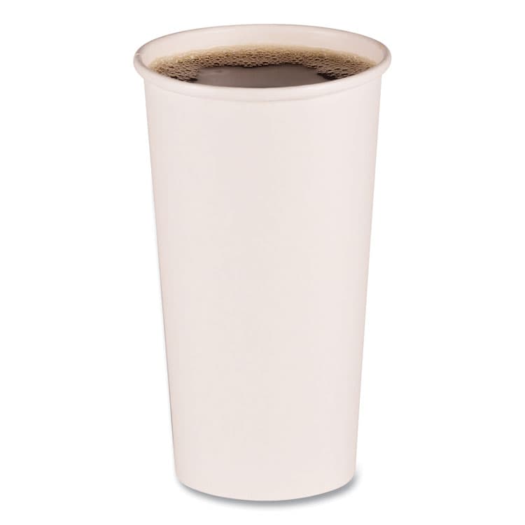 BOARDWALK Paper Hot Cups, 20 oz, White, 50/Sleeve, 12 Sleeves/Carton (BWKWHT20HCUP) thumbnail 3