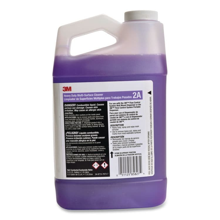 3M/COMMERCIAL TAPE DIV. Heavy-Duty Multi-Surface Cleaner Concentrate, Citrus, 0.5 gal Bottle, 4/Carton (MMM2A) thumbnail 2