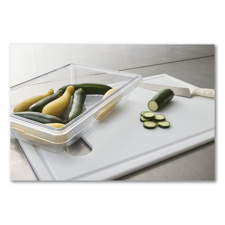 RUBBERMAID COMMERCIAL PROD. Food/Tote Boxes, 5 gal, 26 x 18 x 3.5, Clear, Plastic (RCP3306CLE) thumbnail 4