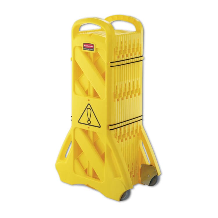 RUBBERMAID COMMERCIAL PROD. Portable Mobile Safety Barrier, Plastic, 13 ft x 40", Yellow (RCP9S1100YEL) thumbnail 2
