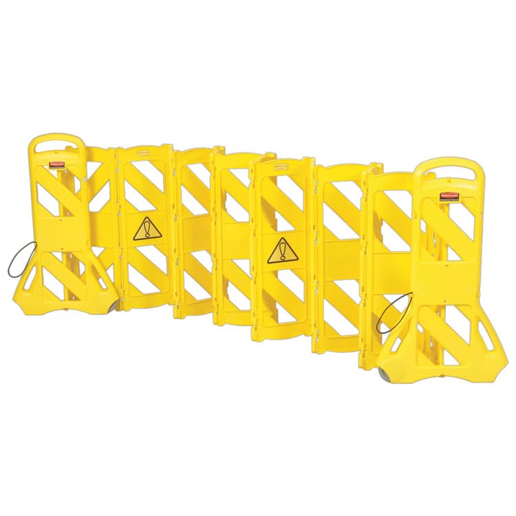 RUBBERMAID COMMERCIAL PROD. Portable Mobile Safety Barrier, Plastic, 13 ft x 40", Yellow (RCP9S1100YEL) thumbnail 3