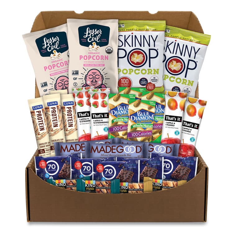 SNACK BOX PROS Low Calories Snack Box, 28 Assorted Snacks/Box (GRR70000128)