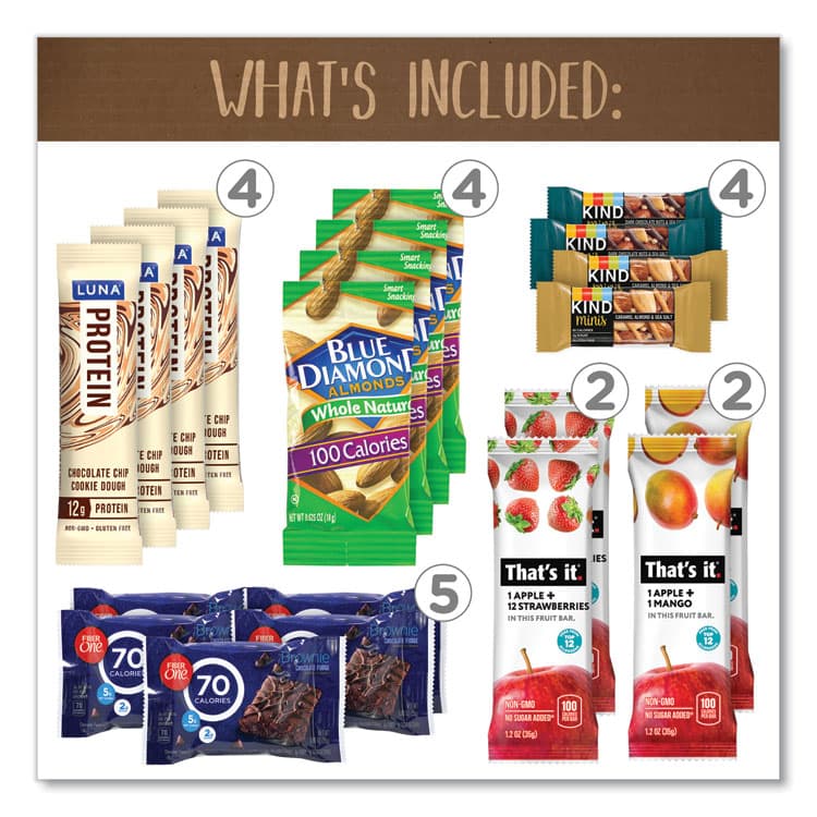 SNACK BOX PROS Low Calories Snack Box, 28 Assorted Snacks/Box (GRR70000128) thumbnail 3