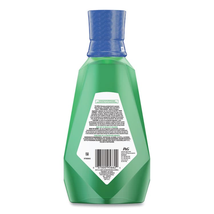 PROCTER & GAMBLE Plus Scope Mouth Rinse, Classic Mint Flavor, 1 L Bottle, 6/Carton (PGC95662) thumbnail 2