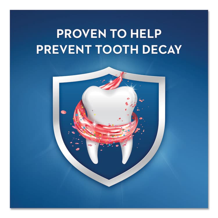 PROCTER & GAMBLE Kids' Sparkle Toothpaste, Bubblegum Flavor, 0.85 oz Tube, 72/Carton (PGC40159CT) thumbnail 3