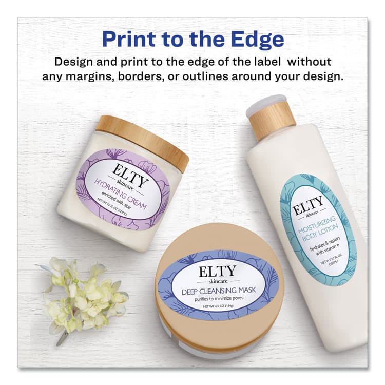 AVERY PRODUCTS CORPORATION Oval Labels w/ Sure Feed and Easy Peel, 2 x 3.33, Glossy White, 80/Pack (AVE22820) thumbnail 4