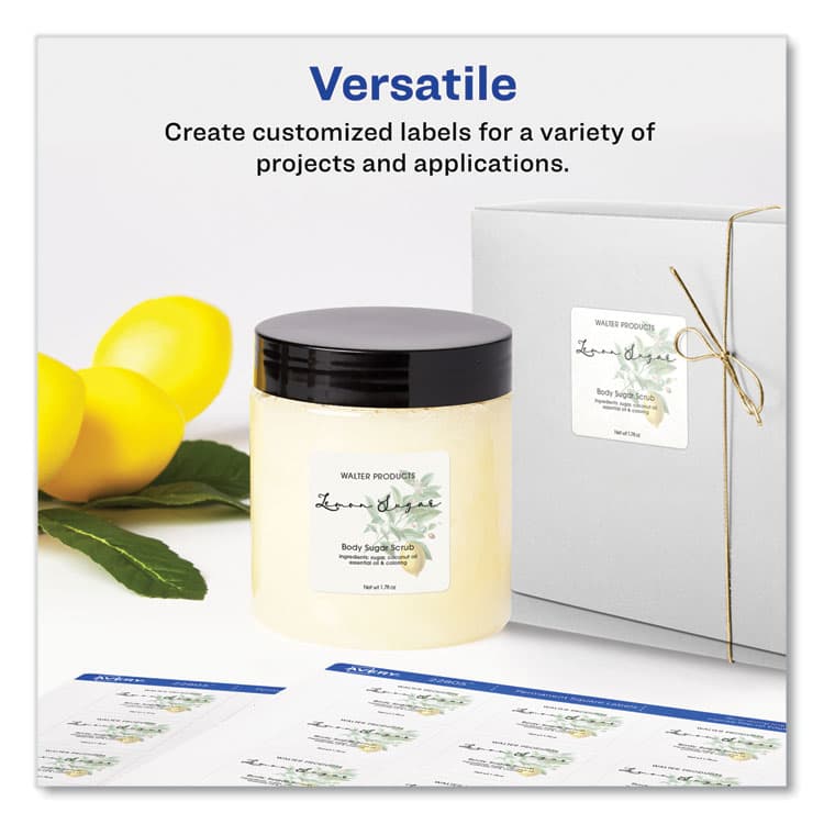 AVERY PRODUCTS CORPORATION Square Labels with Sure Feed and TrueBlock, 1.5 x 1.5, White, 600/Pack (AVE22805) thumbnail 2