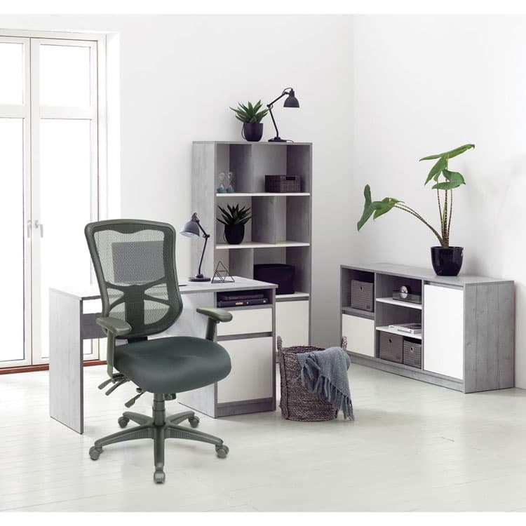 ALERA Alera Elusion Series Mesh High-Back Multifunction Chair, Supports Up to 275 lb, 17.2" to 20.6" Seat Height, Black (ALEEL41ME10B) thumbnail 3