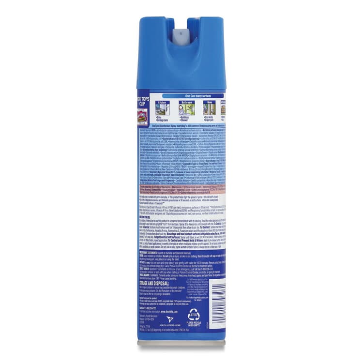RECKITT BENCKISER Disinfectant Spray, Spring Waterfall Scent, 19 oz. Aerosol Spray (RAC79326) thumbnail 2