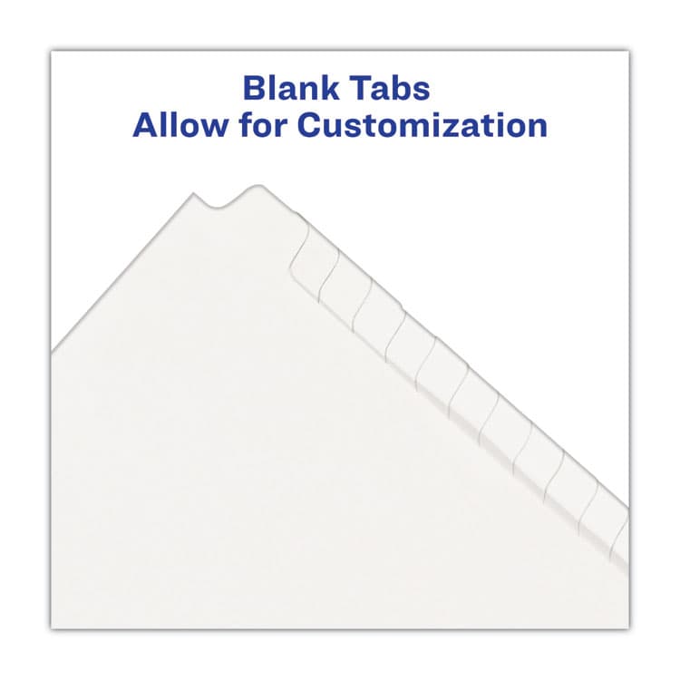 AVERY PRODUCTS CORPORATION Blank Tab Legal Exhibit Index Divider Set, 25-Tab, 11 x 8.5, White, 1 Set (AVE11959) thumbnail 2