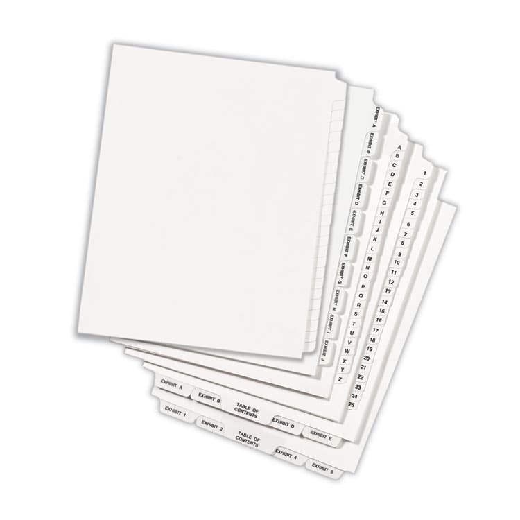 AVERY PRODUCTS CORPORATION Blank Tab Legal Exhibit Index Divider Set, 25-Tab, 11 x 8.5, White, 1 Set (AVE11959) thumbnail 4
