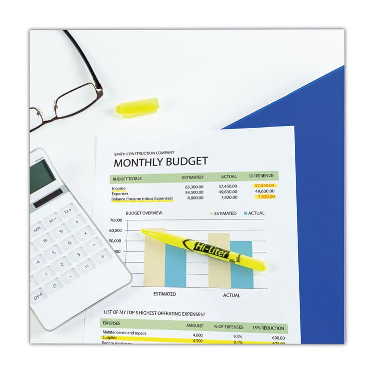 AVERY PRODUCTS CORPORATION HI-LITER Pen-Style Highlighters, Fluorescent Yellow Ink, Chisel Tip, Yellow/Black Barrel, Dozen (AVE23591) thumbnail 4