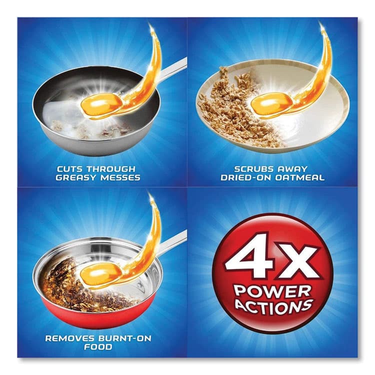 RECKITT BENCKISER Dish Detergent Gelpacs, Orange Scent, 32/Box (RAC81053) thumbnail 4