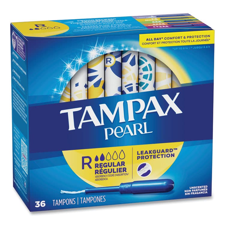 PROCTER & GAMBLE Pearl Tampons, Regular Absorbency, 36/Box (PGC71127BX)