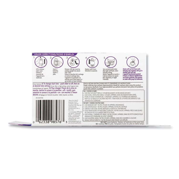 RECKITT BENCKISER Essential Mist Starter Kit, Lavender and Almond Blossom, 0.67 oz. Bottle (RAC98576KT) thumbnail 2