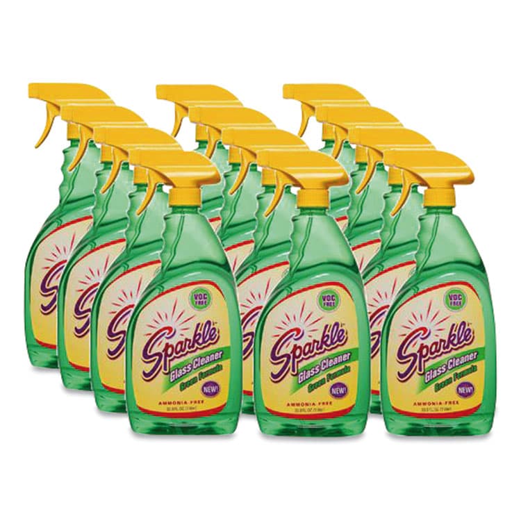 A.J. FUNK AND CO Green Formula Glass Cleaner, 33.8 oz Bottle, 12/Carton (FUN30345CT)