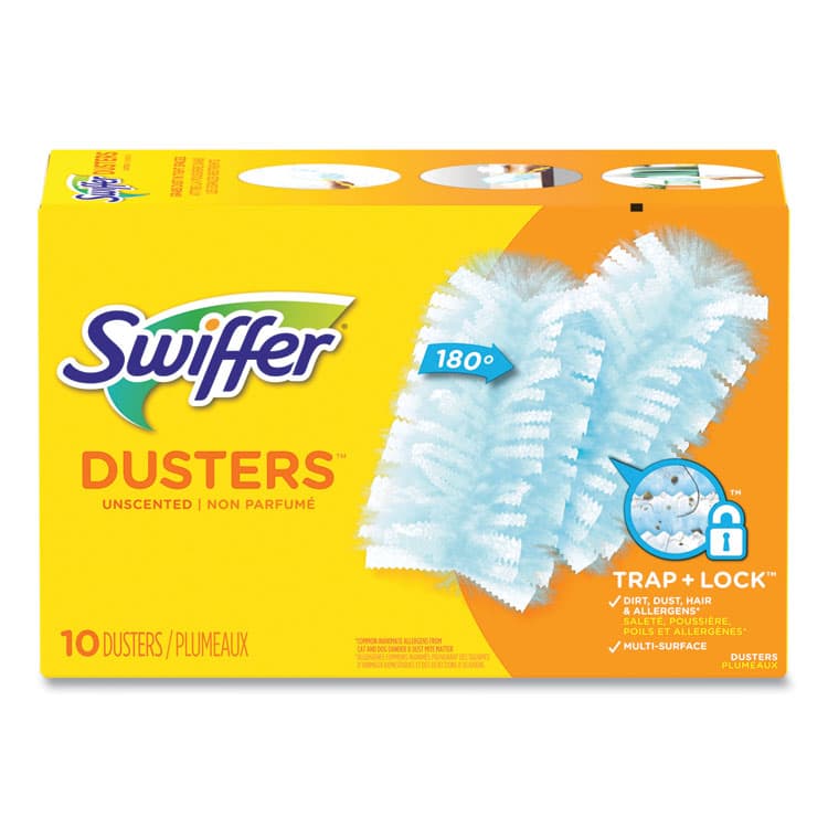 PROCTER & GAMBLE Dusters Refill, Dust Lock Fiber, Unscented, Light Blue, 10/Box (PGC21459BX)