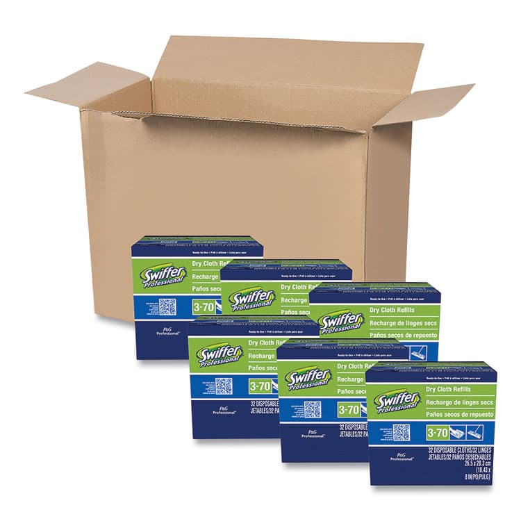 PROCTER & GAMBLE Dry Refill Cloths, 10.63 x 8, White, 32/Box, 6 Boxes/Carton (PGC33407CT)