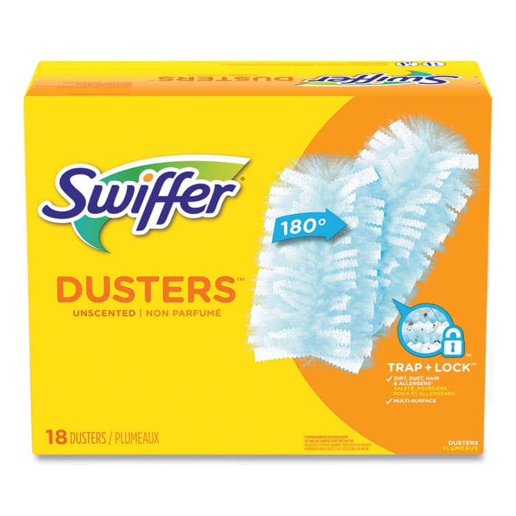 PROCTER & GAMBLE Dusters Refill, Fiber Bristle, Light Blue, 18/Box (PGC99036BX)