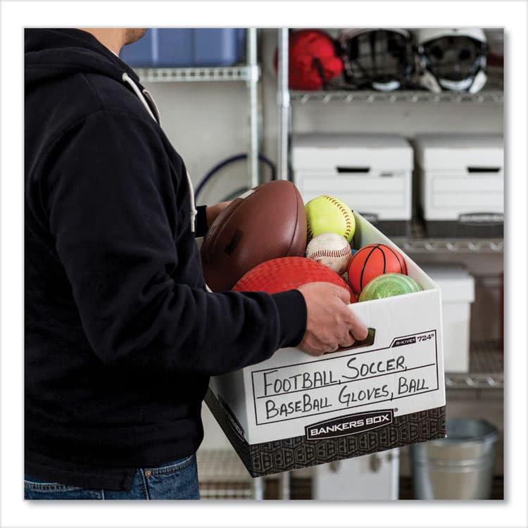 FELLOWES MFG. CO. R-KIVE Heavy-Duty Storage Boxes, Letter/Legal Files, 12.75" x 16.5" x 10.38", Woodgrain, 4/Carton (FEL0072506) thumbnail 4