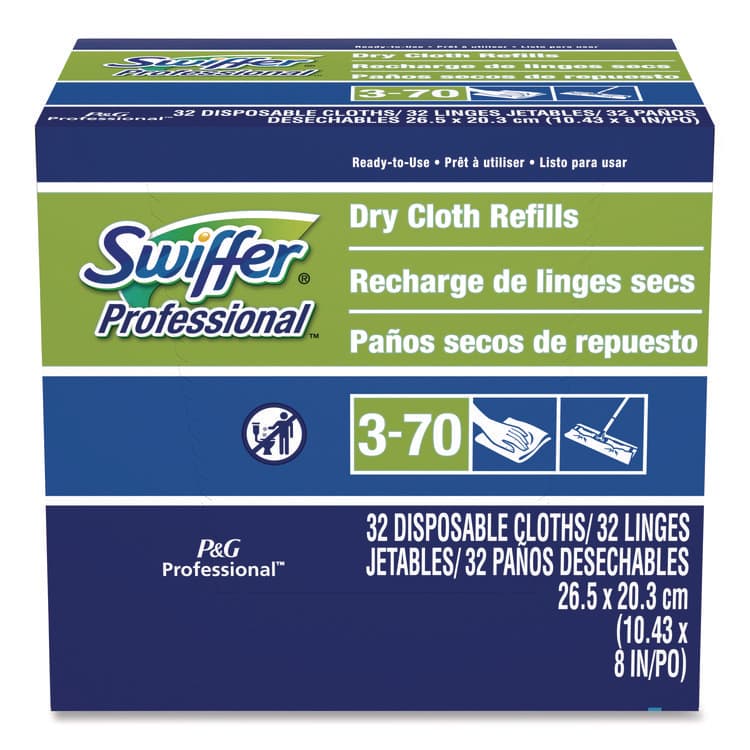 PROCTER & GAMBLE Dry Refill Cloths, 10.63" x 8", White, 32/Box (PGC33407BX) thumbnail 2