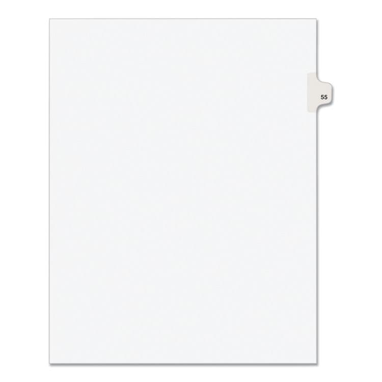 AVERY PRODUCTS CORPORATION Preprinted Legal Exhibit Side Tab Index Dividers, Avery Style, 10-Tab, 55, 11 x 8.5, White, 25/Pack, (1055) (AVE01055)