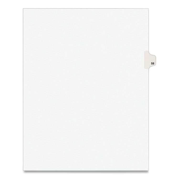 AVERY PRODUCTS CORPORATION Preprinted Legal Exhibit Side Tab Index Dividers, Avery Style, 10-Tab, 58, 11 x 8.5, White, 25/Pack, (1058) (AVE01058)