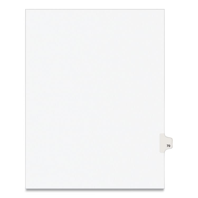 AVERY PRODUCTS CORPORATION Preprinted Legal Exhibit Side Tab Index Dividers, Avery Style, 10-Tab, 70, 11 x 8.5, White, 25/Pack, (1070) (AVE01070)